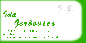 ida gerbovics business card